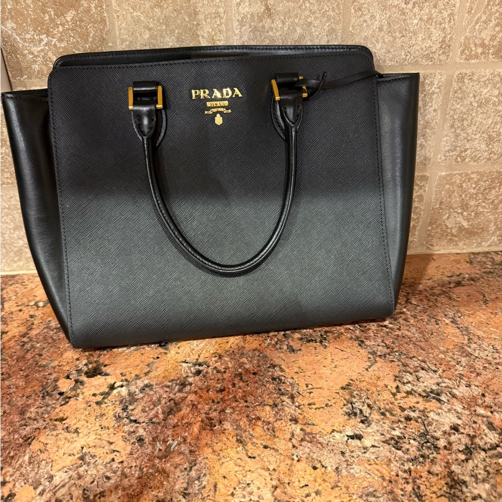 Prada Black Saffiano Leather Handbag